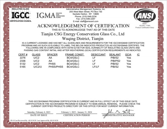 CERTIFICACIÓN IGCC